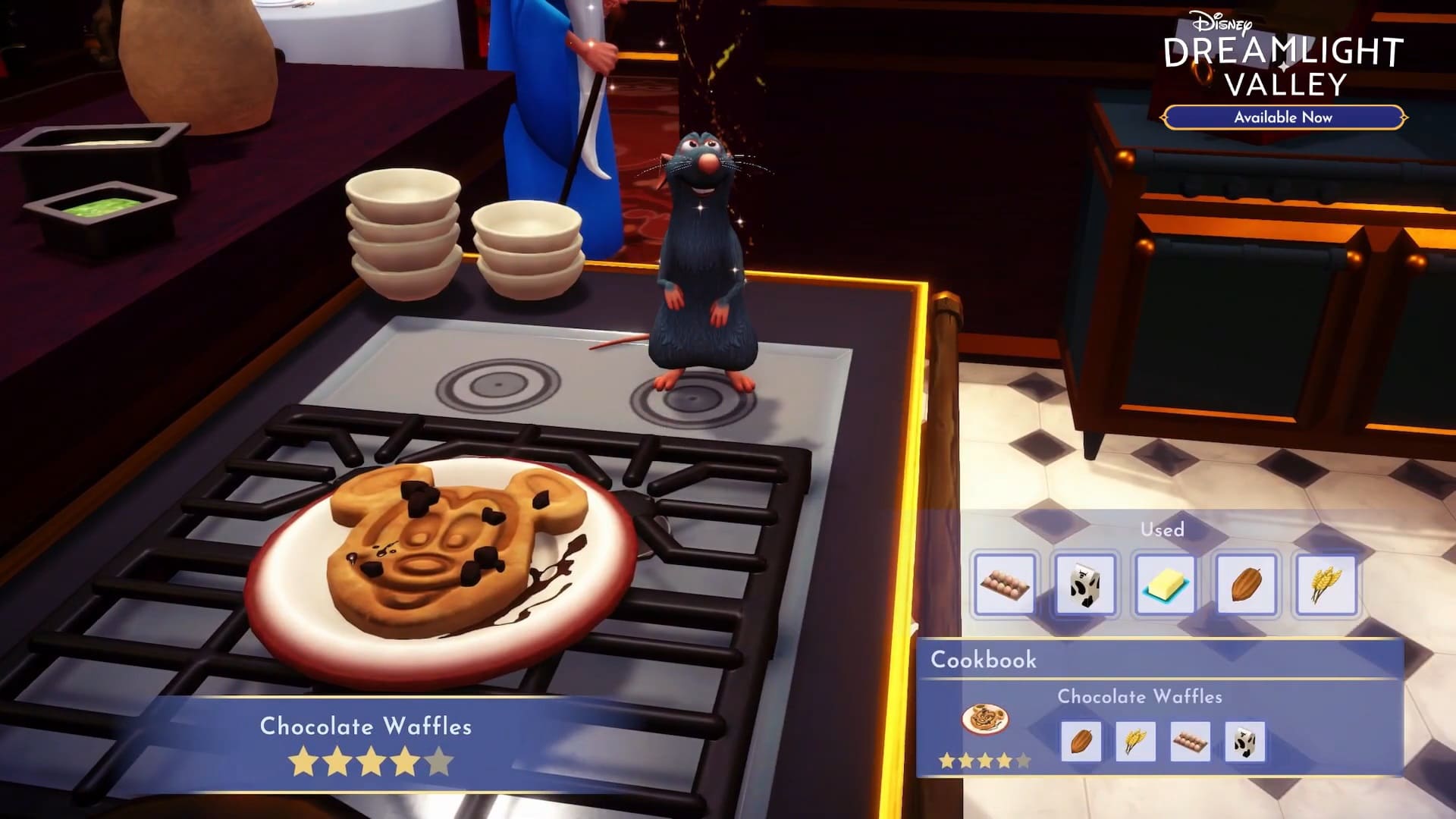 How to make Chocolate Waffles Disney Dreamlight Valley Gamewith100